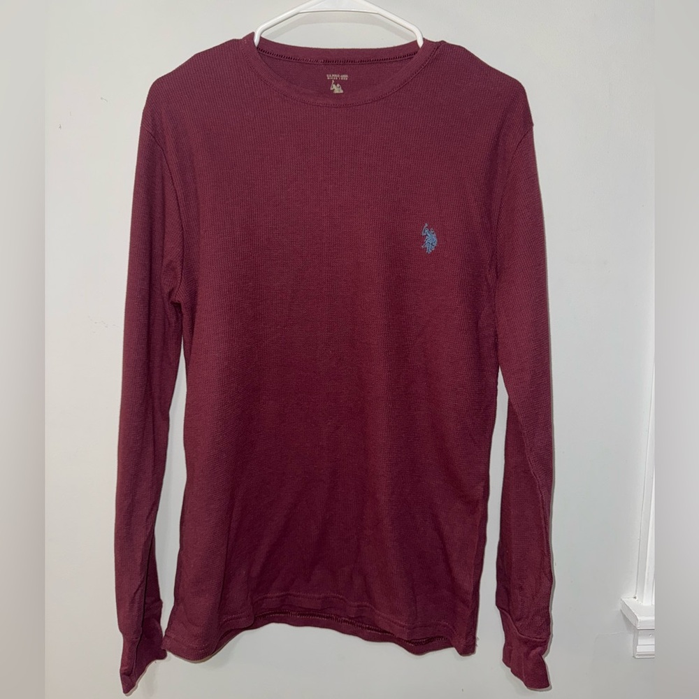 U.S. Polo Assn. Maroon Long Sleeve Tee